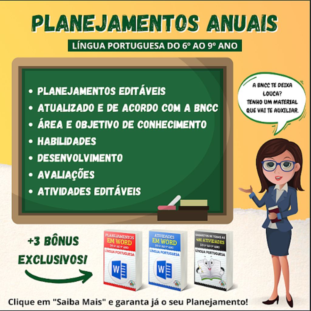 Planejamento Anual Língua Portuguesa 6° a 9° Ano